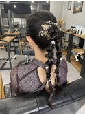 【WAVY hair set】高め２本のポニー