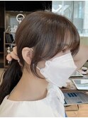 #59/韓国/韓国風/レイヤーカット/後れ毛/くびれヘア/前髪/表参道