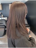 くすみベージュブラウン艶カラー＊ストレートロングアースカラー