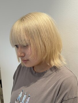 コト 福井大和田店(coto) 福井/ブロンド/ウルフ/ハイトーンカラー/ブリーチ抜きっぱなし