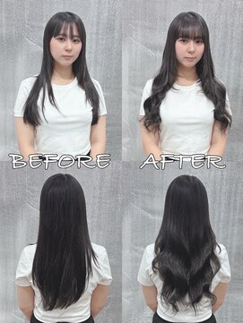 リップ 大阪本店(LIP) 【レミー100%最高級人毛/ロング】シールエクステ60枚+カラー