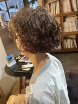 ビハインドザカーテン(BEHIND THE CURTAIN)&nbsp;ハイライト×無造作パーマ×くせ毛風パーマ×ショートボブ