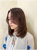 ミディアム/レイヤーカット/ブラウン/ナチュラル/20代/30代/40代