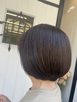 ラパーチェ(La Pace) 30代40代丸みボブミニボブショートボブ前髪なし暗髪ブラウン