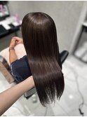 チョコレートブラウン 髪質改善カラー 艶カラー モーブブラウン