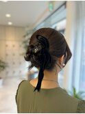 結婚式カチモリ韓国風ヘアアレンジ