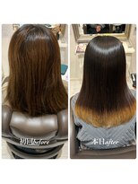 コルテ 倉敷西阿知店(CoRte.)&nbsp;【before/after】髪質改善/裾カラー/美髪/グラデーションカラー