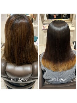【before/after】髪質改善/裾カラー/美髪/グラデーションカラー