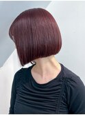 ボブミディアム前髪カット小顔おくれ毛_ba573611