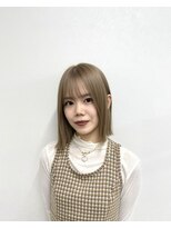 エルサ ザ リープ(ELSA the leap) 【ブリーチカラー/ダブルカラー】ミルクティーブラウン/ボブ