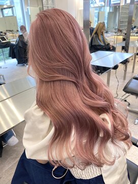 サンクプロジェクト(cinq PROJECT) ピンクグレーベージュアッシュブラウンミディアムハッシュカット