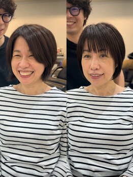 メモリーズ 銀座(Memories)の写真/【骨格診断カット￥5500】ショートボブが得意◎顔周りの印象を左右する前髪や顔周りのカットはお任せ！