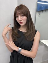 プリアバイポプルス 渋谷(pria by popls)&nbsp;ミディアムレイヤーハッシュカット顔周りレイヤーカット韓国ヘア