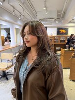 エヌ トーキョー(enu TOKYO) ハイライト ベージュ レイヤーカット