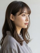ラ パーチェ(La Pace)&nbsp;ロングレイヤーナチュラルシアカラー前髪ラウンドシースルー