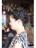 オーバーキャプテンネイキッド(OVER CAPTAIN NAKED)&nbsp;ショート編み込み　（結婚式アレンジ）