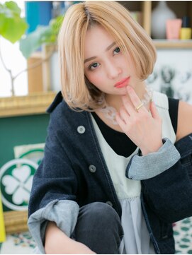 カバーヘア イヴ 戸頭店(COVER HAIR EVE) *EVE戸頭*外国人風カラー★印象やわらかAラインボブｂ