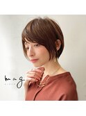 【mag &nbsp;ginza】襟足スッキリ立体感ショートボブ×ハイライト