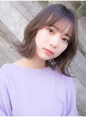 Aラインボブ　ブラウンアッシュ