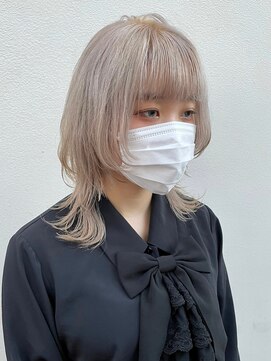 マジコ 下北沢本店(Magico) 韓国風レイヤーカットウルフカット前髪カットブロンドカラー