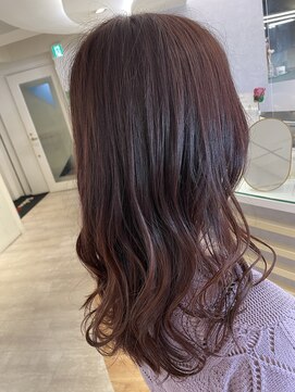 リティアンドビューティースタジオモッズシブヤ(LITTY&beauty studio M.O.D shibuya) #イルミナカラー#ピンクブラウン#暖色カラー#ブリーチなし