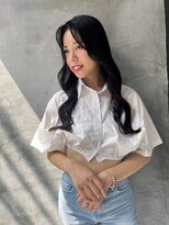 ロンド ストラーダ 心斎橋(Lond strada)&nbsp;韓国前髪顔周りロング×インナーグレージュ[心斎橋/髪質改善]