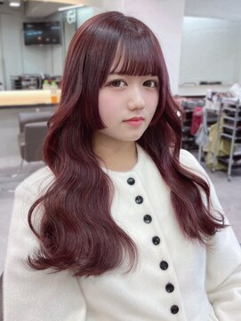 ベレーザ 渋谷(BELEZA) 6852ラベンダーパープルアッシュブラックオン眉レイヤーロング