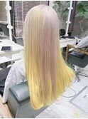 ホワイトブロンド　ホワイトベージュ　イエロー　ゆめかわいい