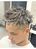 ジェットモヒカン×ホワイトハイライト×ツイストスパイラル