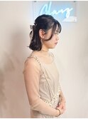 お呼ばれハーフアップ