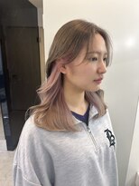 アルーシェウィズスカイ 原宿(Alushe with Sky)&nbsp;ピンクベージュ/ダブルカラー/ケアブリーチ/エクステ/美髪