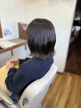 ココカラヘアー プラス(cococara‐hair plus) 外はねボブ×透明感オリーブカラー