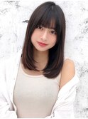 ミニウルフレイヤーカット顔周り前髪韓国ミディアムロング/銀座