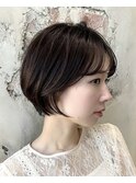 《岩田莉奈》地毛風縮毛矯正美髪髪質改善ショートボブ　新宿