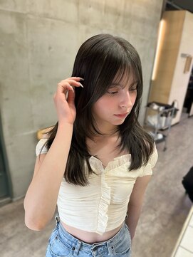 ソルトウォーター(SALT WATER) オリーブグレージュ/レイヤーカット/ブリーチなし/恵比寿/代官山