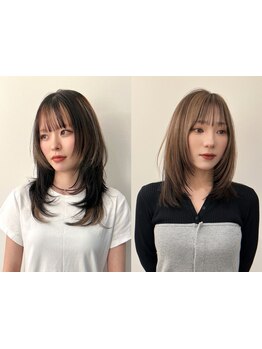 なりたいイメージに合わせたカラーで,魅力を引き出す理想のスタイルへ*[天神/今泉/レイヤーカット/学割U24]