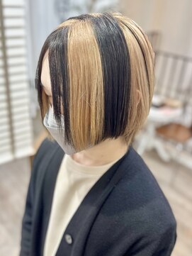 ラウラアンドロー(LAURA&RO) ミルクティーベージュダブルカラーインナーカラーケアブリーチ