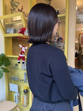 〈浅草 半個室〉レイヤーボブ×オリーブブラウン