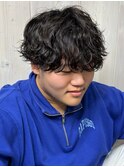 MEN’S HAIR/サーフカール/刈り上げセンターパート/鹿島田