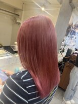 ネオリーブカフ 鶴ヶ峰店(Neolive caff)&nbsp;ダブルカラー　ピンクベージュ