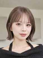 オーラ オモテサンドウ(Aura omotesando)&nbsp;ラテベージュくびれボブ×シースルーバング