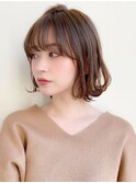ミディアムレイヤー、外ハネボブ、グレージュ、脱白髪染め☆