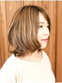 肩はね　ボブスタイル　カール