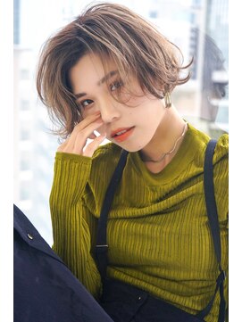 ラフィス ヘアー ルーム 難波本店(La fith hair room) 【La fith】 アッシュベージュスタイル×前髪なしショート