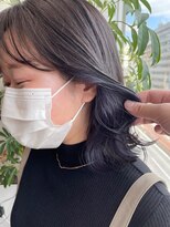 イヤリングカラー/ブルバイオレット/インナーカラーボブ