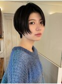 大人可愛い/丸みショート/前髪なし/小顔似合わせショート