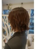 オリーブベージュ×クビレボブ