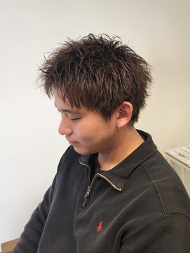 ニアウ 伊勢崎連取店(Niau) メンズショートスパイキーショートニュアンスパーマ