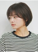 くびれショート・ボブ/丸顔/前髪あり/絶壁解消/40代/30代/長め