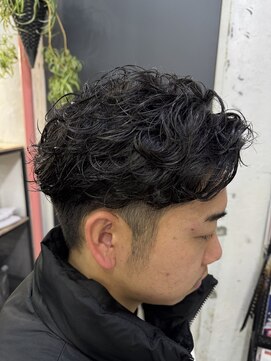 サル(saru) #メンズパーマ × #メンズショート